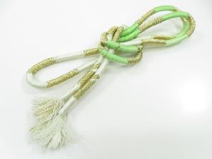 リサイクル　和装小物　帯締め　金糸　フォーマル　正絹　手組　丸組